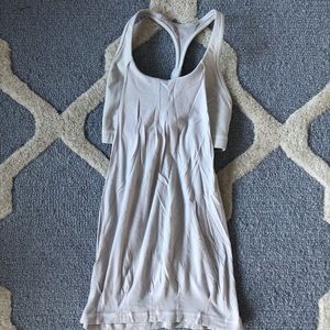 Cream lululemon no limits tank, size 2